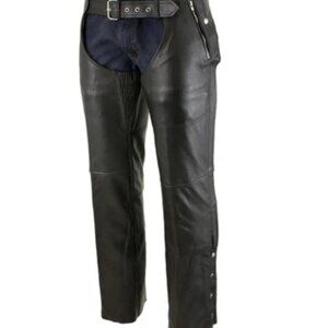 Men's Leather Motorcycle Chaps